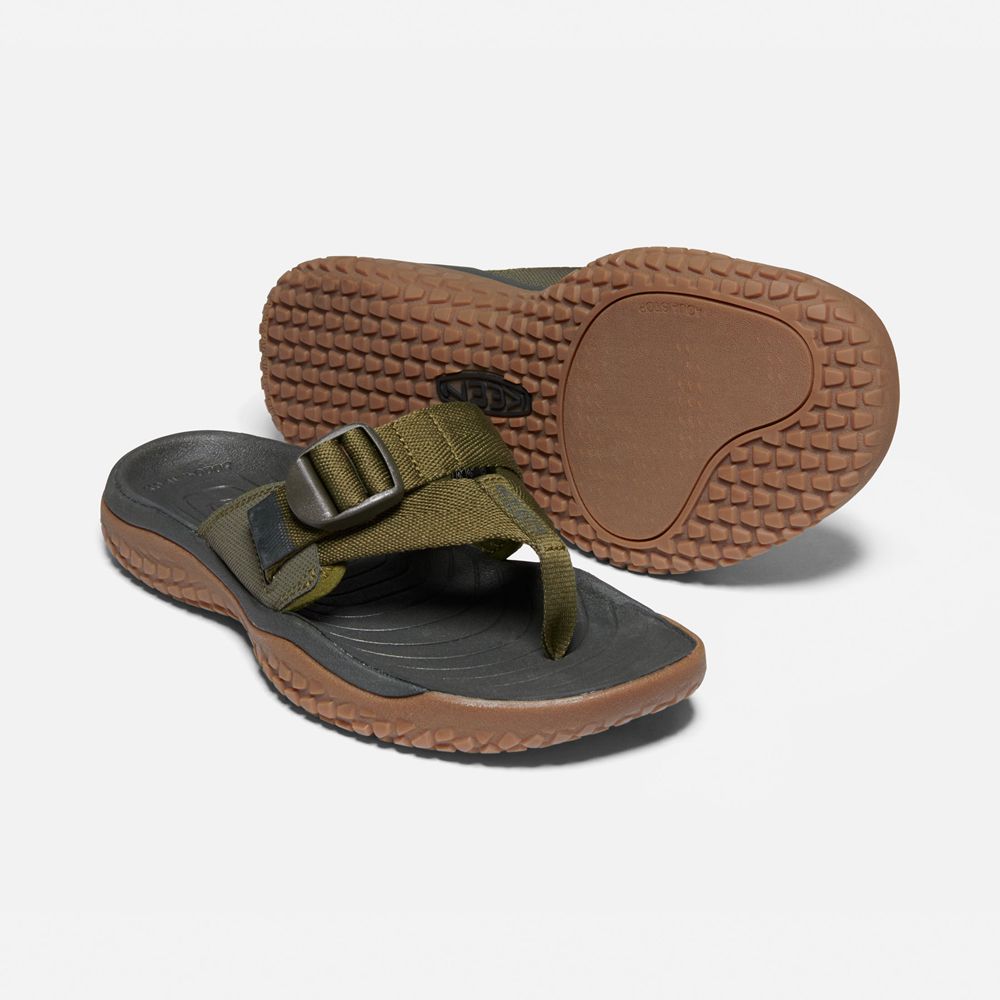 Keen Parmak Arası Terlik Erkek Koyu Zeytin Yeşili - Solr Toe Post Sandal - Türkiye OCLT01698